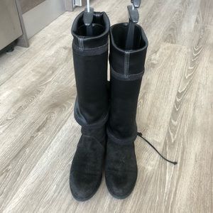 Stuart’s Weitzman black Lowland Bootie in suede